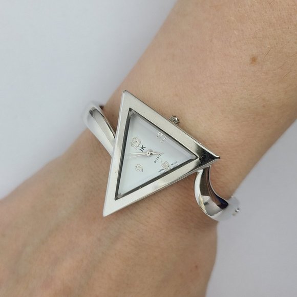 Accessories - LK Quartz Silver Tone Triangle Hinge Watch
